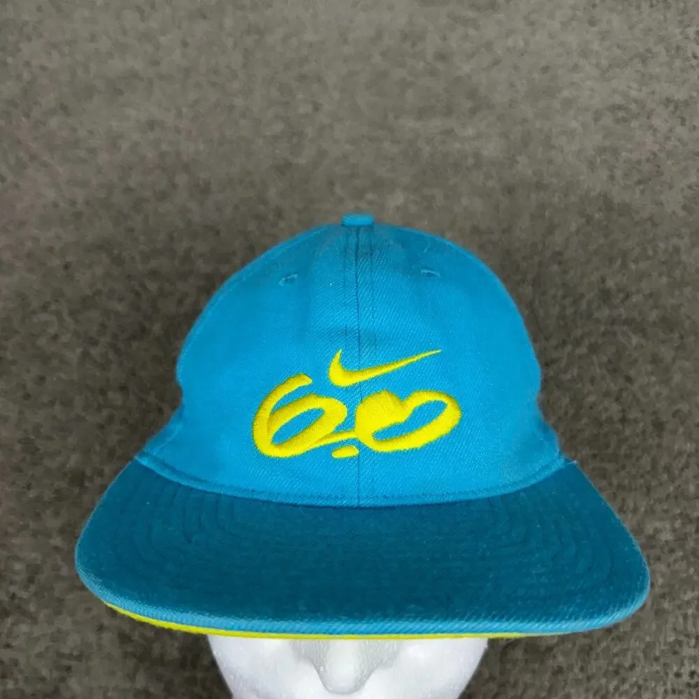 Nike 6.0 Hat Boys 8-20 Blue Yellow Swoosh Fitted Baseball Cap Casual Youth